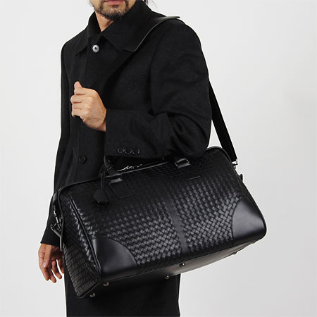 ボッテガヴェネタ/BOTTEGA VENETA/ レザーボストンバッグ[2WAY仕様] /ネロ 152230 v4651 1000【秋冬】 メンズ - 商品画像 4