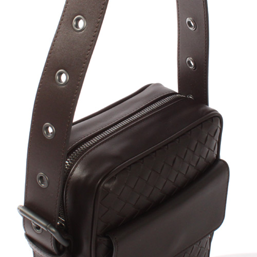 ボッテガ・ヴェネタコピー BOTTEGA VENETA イントレチャート 斜め掛け ショルダーバッグEBANO (ダークブラウン) 163313 V4651 2040 - 商品画像 1