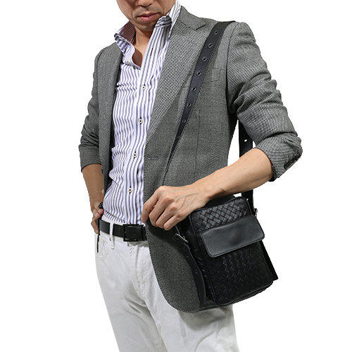 ボッテガヴェネタスーパーコピー BOTTEGA VENETA ショルダーバッグ イントレチャート ブラック 163313 V4651 1000 メンズ レディース - 商品画像 6