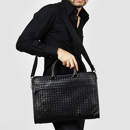 ボッテガヴェネタ/BOTTEGA VENETA/ レザーブリーフケース(2WAY仕様) /ブラック 248395 vq131 1000ssメンズ - 商品画像 4