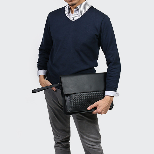 ボッテガヴェネタコピー BOTTEGA VENETA ドキュメントケース/セカンドバッグ イントレチャート 【INTRECCIATO】 ブラック 327229 VAHG2 1000 メンズ - 商品画像 6