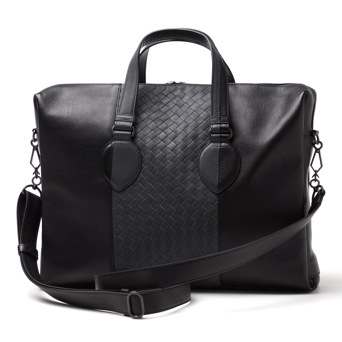 ボッテガヴェネタ/BOTTEGA VENETAコピー ブリーフケース(2WAY仕様) WASHED NAPPA ネロ×ミディアムグレー ブラック系 368061 vaot1 8660 メンズ - 商品画像 9
