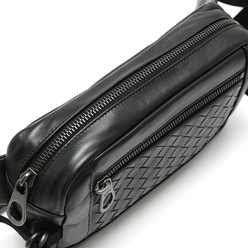 ボッテガヴェネタ BOTTEGA VENETA ウエストバッグ イントレチャート ブラック 368899 VQ121 1000 2015年春夏新作 メンズ - 商品画像 10