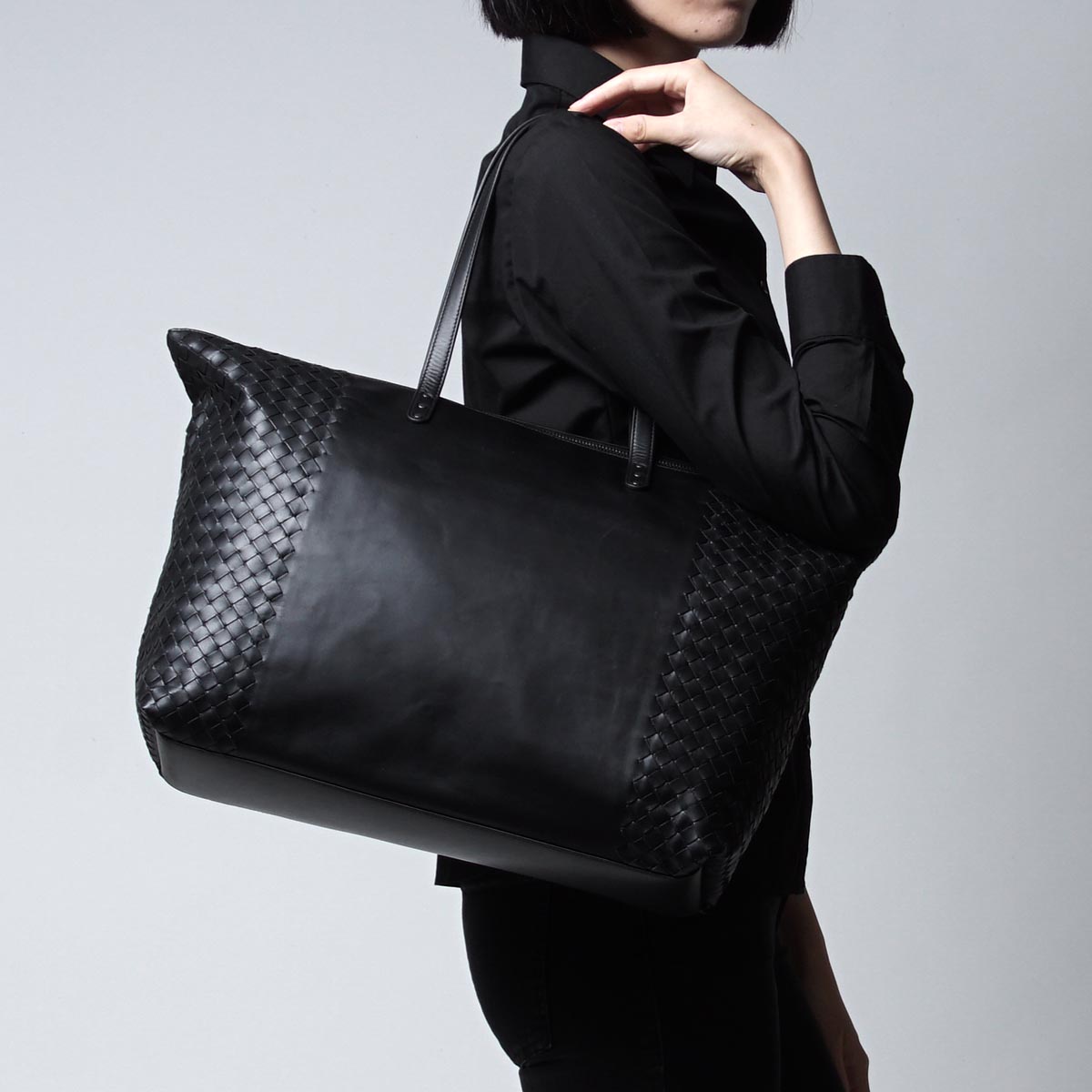 ボッテガヴェネタ/BOTTEGA VENETA トートバッグ LEGGERO ネロ ブラック系 405743 vq124 1000 レディース - 商品画像 3