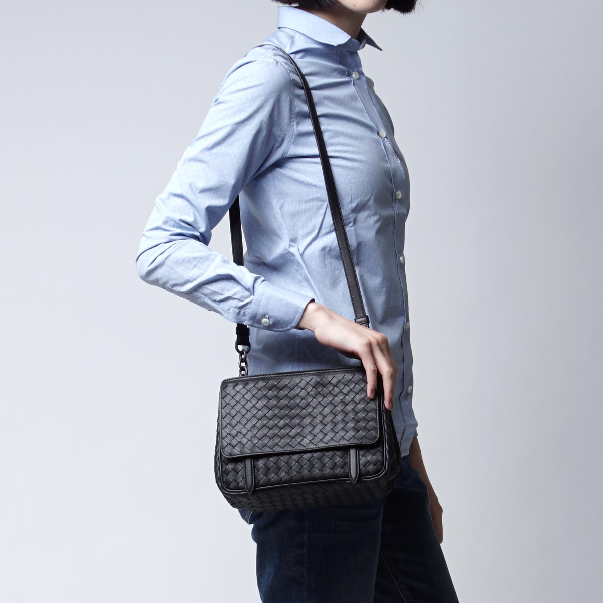 ボッテガヴェネタ/BOTTEGA VENETA ショルダーバッグ NAPPA ネロ ブラック系 407008 v0016 8175 レディース - 商品画像 8