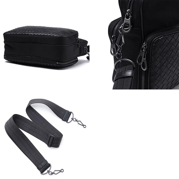 BOTTEGA VENETAスーパーコピー メッセンジャー バッグ メンズ バッグ メッセンジャーバッグ 革 メンズ 通勤 自転車 バイク レザー 本革 407391 vaye3 1000 HI-TECH CANVAS - 商品画像 3