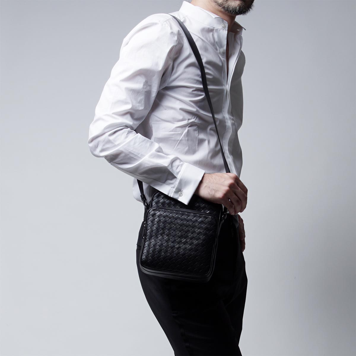 ボッテガヴェネタ/BOTTEGA VENETA ショルダーバッグ VN NERO ブラック系 407649 v4651 1000 メンズ - 商品画像 9