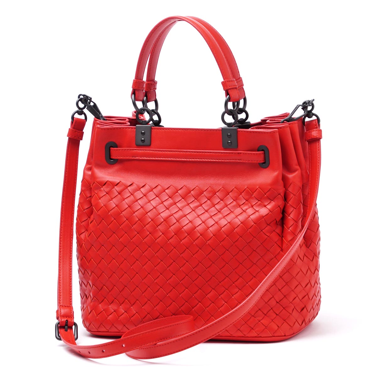 ボッテガヴェネタ/BOTTEGA VENETA ハンドバッグ(2WAY仕様) NAPPA ベスビオ レッド系 420477 v0016 6565 レディース - 商品画像 5