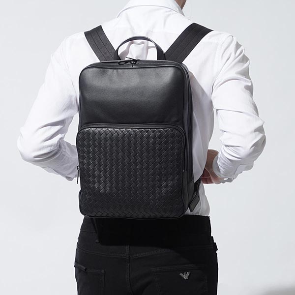 BOTTEGA VENETAスーパーコピー バックパック リュックサック ブラック メンズ バッグ カジュアル レザー リッチ ラグジュアリー 493805 veee5 1000 NAPPA - 商品画像 3