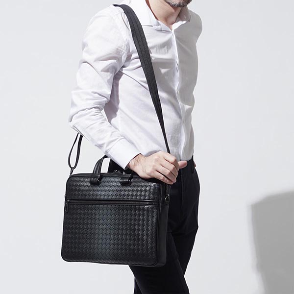 ボッテガヴェネタスーパーコピー BOTTEGA VENETA ブリーフケース 2WAY ブラック メンズ ビジネス バッグ 鞄 弁護士 銀行 出張 レザー 革 495831 vcl42 8282 GALAXY ギャラクシー - 商品画像 3