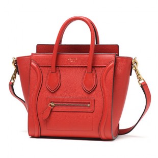 セリーヌコピーハンドバッグ(2WAY仕様)/LUGGAGE ラゲージ ナノショッパー /Coquelicot レッド系16824 3dru 25co レディース - 商品画像 2