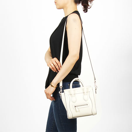 セリーヌ/CELINE/ レザー ハンドバッグ（2ＷＡＹ仕様）/LUGGEGE ラゲージ ナノショッパー /Ivory16824 3lba 011v【春夏】 レディース - 商品画像 4