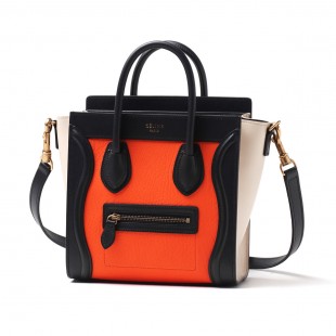 セリーヌスーパーコピーハンドバッグ(2WAY仕様)/LUGGAGE/ラゲージ ナノショッパー LEATHER /Bright Orange マルチカラー系16824 3xsa 20bq レディース - 商品画像 2
