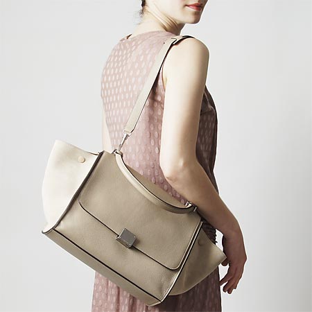 セリーヌ/CELINE/ レザー ハンドバッグ(2WAY仕様)/TRAPEZE トラペーズ /クレマベージュ 16954 3mdb 03un【春夏】 レディース - 商品画像 4