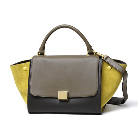 セリーヌスーパーコピー ハンドバッグ(2WAY仕様)/Small Trapeze/トラペーズ LEATHER /KHAKI グリーン系17468 3pta 15ka レディース - 商品画像 8