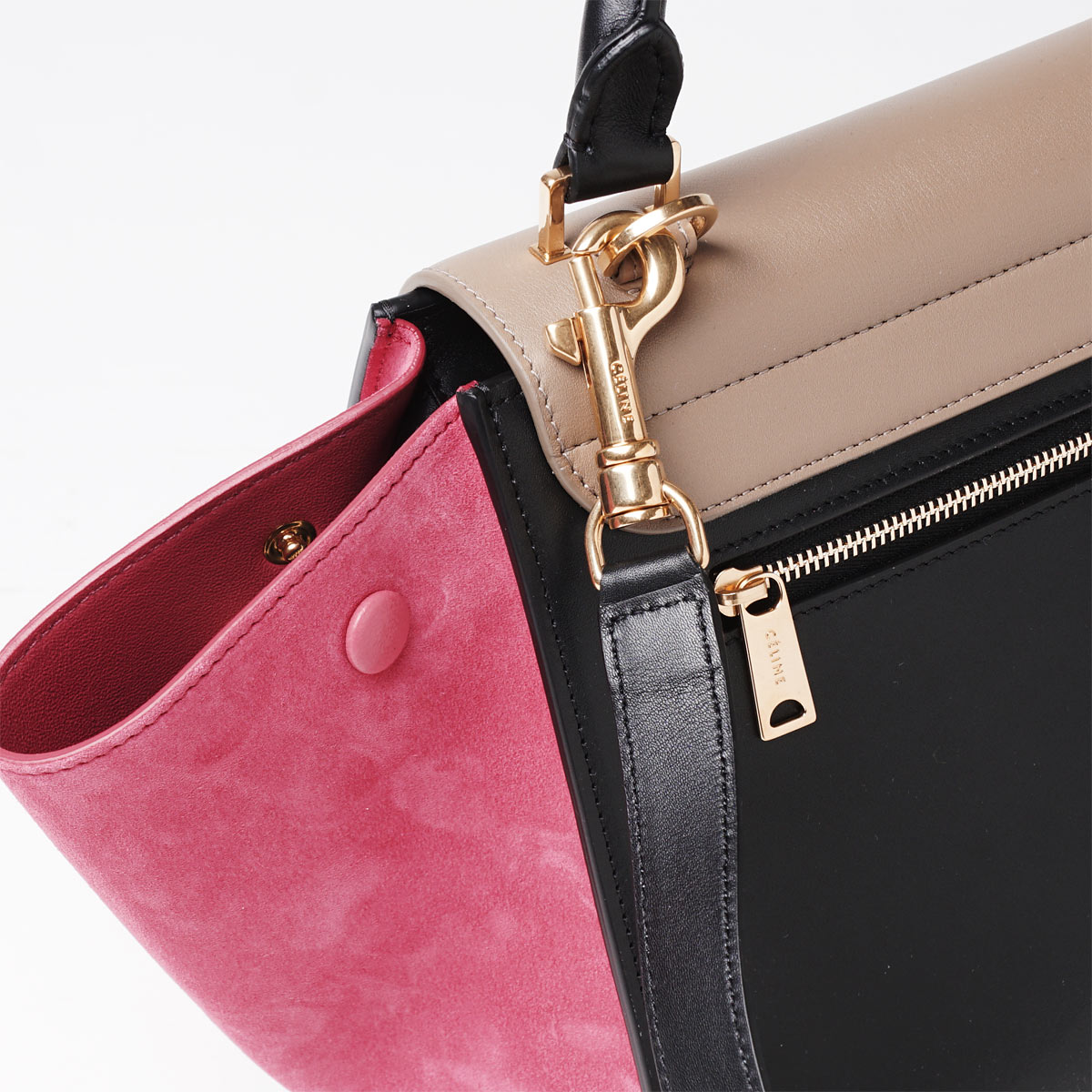 セリーヌスーパーコピー ハンドバッグ(2WAY仕様)/Small Trapeze/トラペーズ LEATHER /Pink マルチカラー系17468 3xde 24pi レディース - 商品画像 3