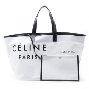 セリーヌスーパーコピー CELINE トートバッグ ホワイト レディース ギフト プレゼント 大容量 ビッグ 通勤 18635 2b3d 01wb メイド・イン ミディアム - 商品画像 2