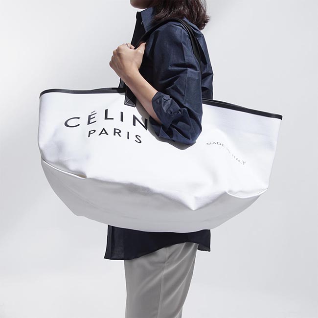 セリーヌスーパーコピー CELINE トートバッグ ホワイト レディース ギフト プレゼント 大容量 ビッグ 通勤 18635 2b3d 01wb メイド・イン ミディアム - 商品画像 4