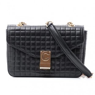 セリーヌ CELINE ショルダーバッグ ブラック レディース ギフト プレゼント レザー 本革 チェーン 18725 3bfc 38no C セー ミディアム - 商品画像 2