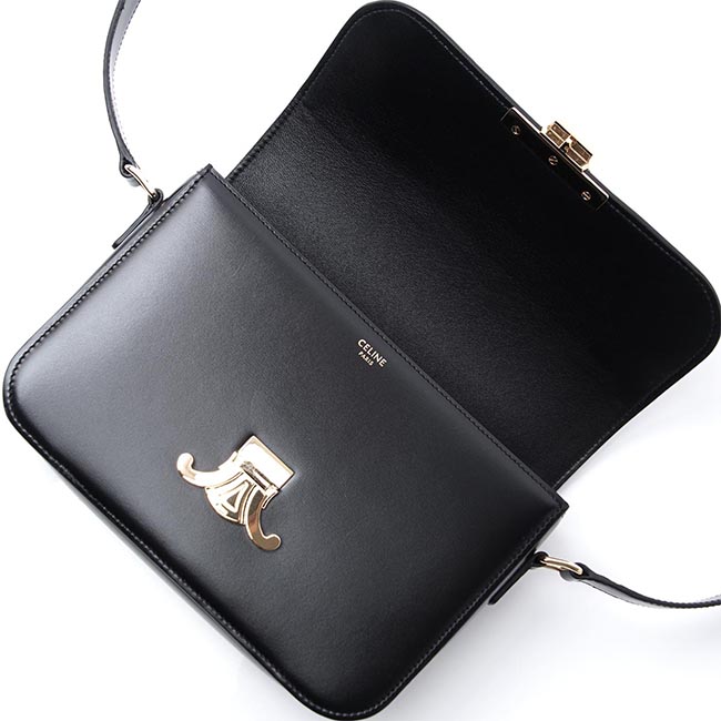 セリーヌスーパーコピー CELINE ショルダーバッグ ブラック レディース ギフト プレゼント レザー 本革 18736 3bf4 38no TRIOMPHE トリオンフ ミディアム - 商品画像 5
