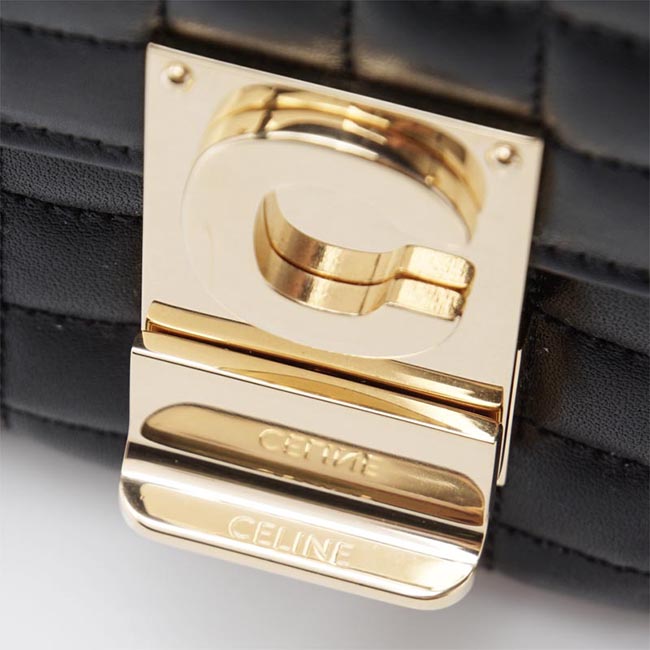セリーヌ CELINE ショルダーバッグ ブラック レディース ギフト プレゼント レザー 本革 チェーン 18725 3bfc 38no C セー ミディアム - 商品画像 8