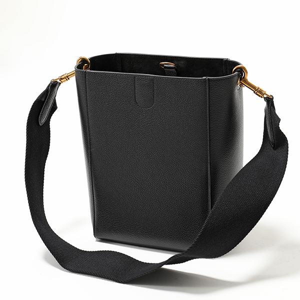 CELINEスーパーコピー 189303AH4.38NO SMALL SEAU SANGLE サングル バケット スモール レザー ショルダー トートバッグ Black レディース - 商品画像 6