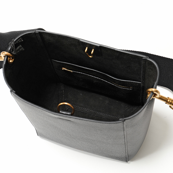 CELINEスーパーコピー 189303AH4.38NO SMALL SEAU SANGLE サングル バケット スモール レザー ショルダー トートバッグ Black レディース - 商品画像 1