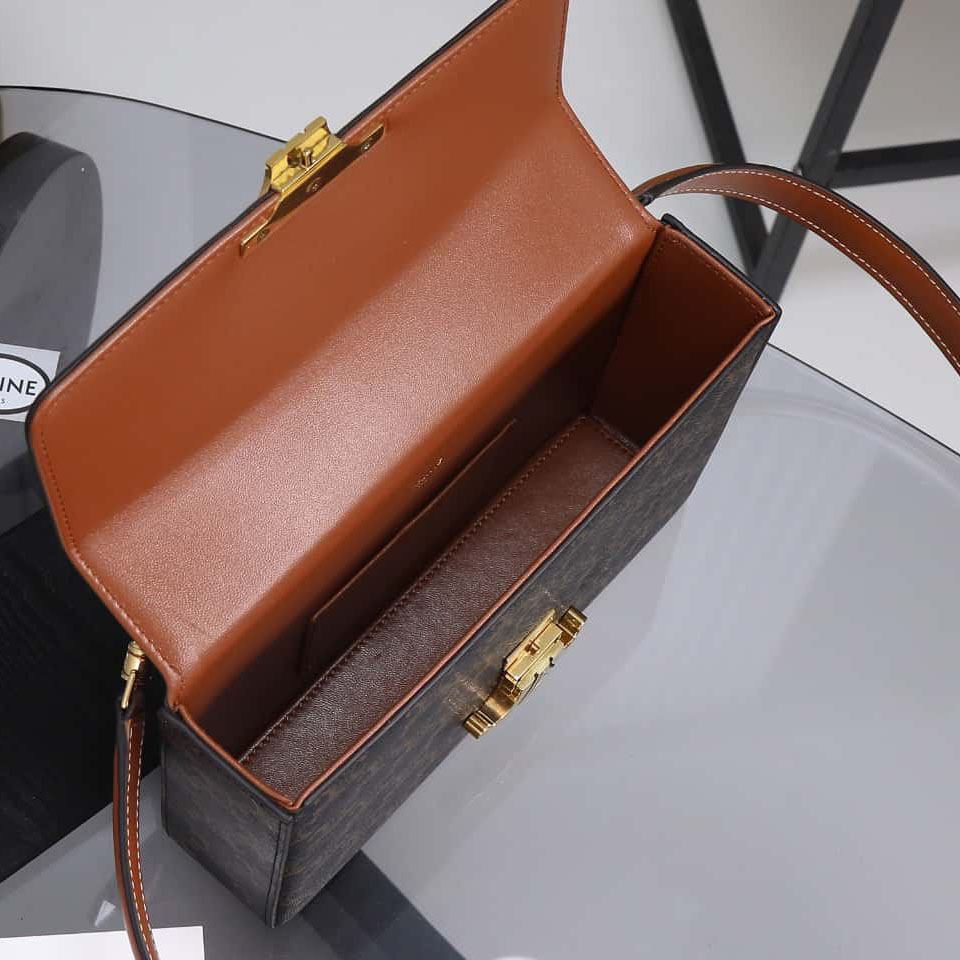 セリーヌ コピー BOX TRIOMPHE レザーハンドバッグ 199992CUZ - 商品画像 3