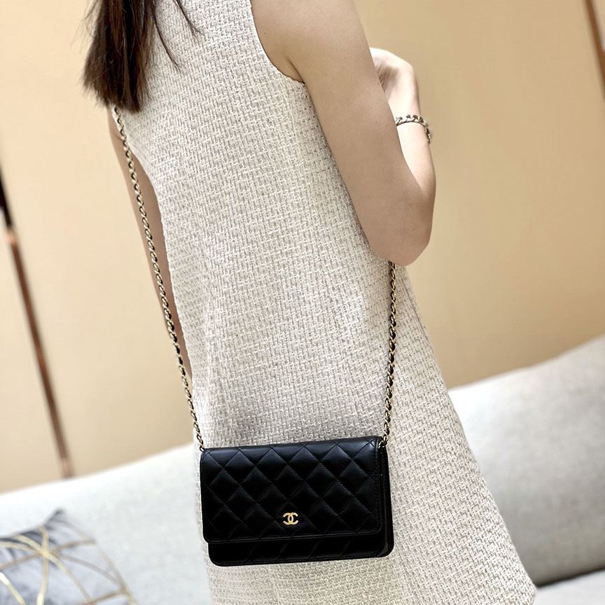 シャネル スーパーコピー WOC 19cm ラムスキン ブラック A33814 - 商品画像 7