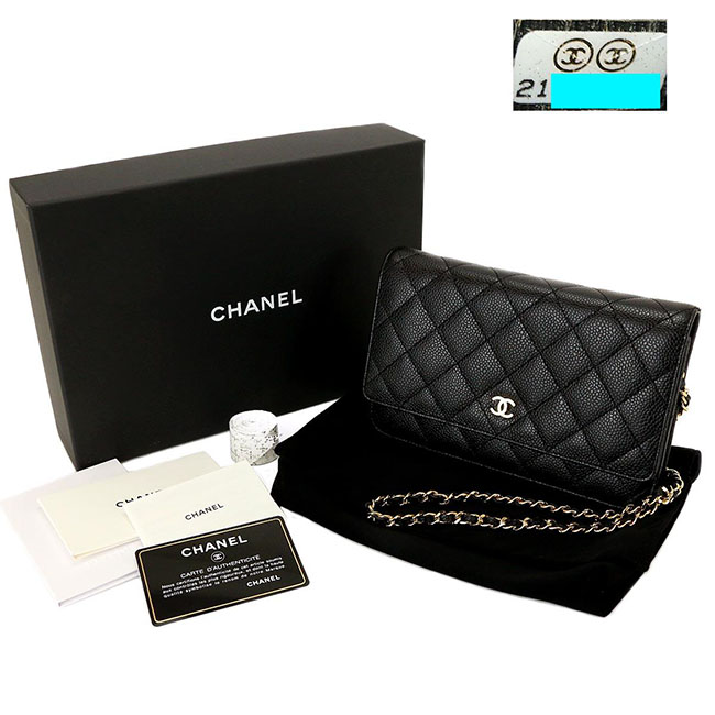 シャネル CHANELスーパーコピー マトラッセ チェーン ウォレット 長財布 キャビアスキン ブラック A33814 - 商品画像 4