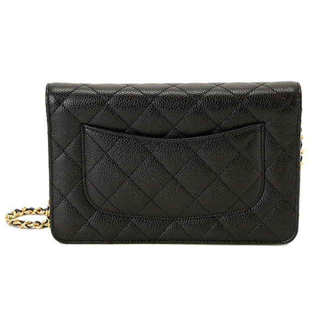 シャネル CHANELスーパーコピー マトラッセ チェーン ウォレット 長財布 キャビアスキン ブラック A33814 - 商品画像 10