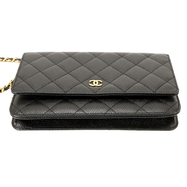 シャネル CHANELスーパーコピー マトラッセ チェーン ウォレット 長財布 キャビアスキン ブラック A33814 - 商品画像 1