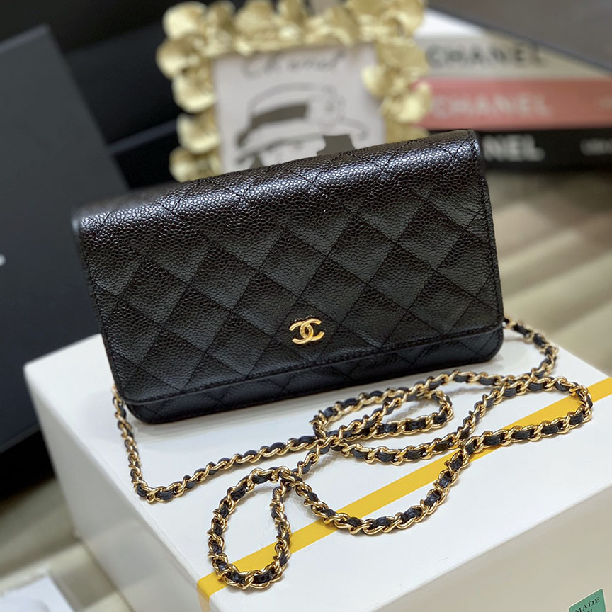 シャネル スーパーコピー WOC 19cm カーフスキン ブラック A33814 - 商品画像 8