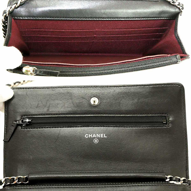 シャネル CHANELスーパーコピー タイムレスクラシック チェーン ウォレット 長財布 ブラック レザー A33814 - 商品画像 6