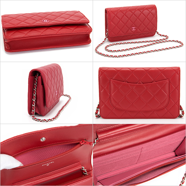 コピーブランドシャネル CHANEL バッグ レディース ショルダーバッグ チェーンショルダーバッグ チェーンウォレット マトラッセ レッド A33814 Y25018 C7502 - 商品画像 2