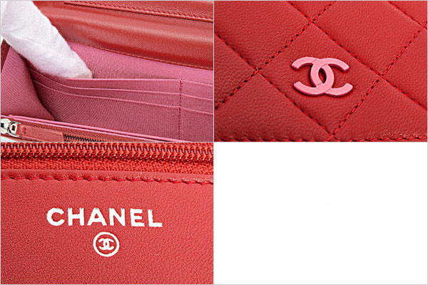 コピーブランドシャネル CHANEL バッグ レディース ショルダーバッグ チェーンショルダーバッグ チェーンウォレット マトラッセ レッド A33814 Y25018 C7502 - 商品画像 4