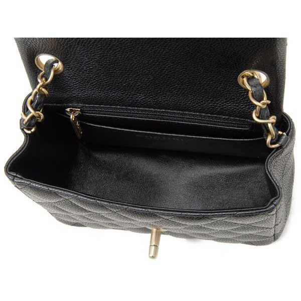 CHANELスーパーコピー シャネル ミニマトラッセ チェーンショルダーバッグ キャビアスキン ブラック ゴールド金具 A35200 - 商品画像 6