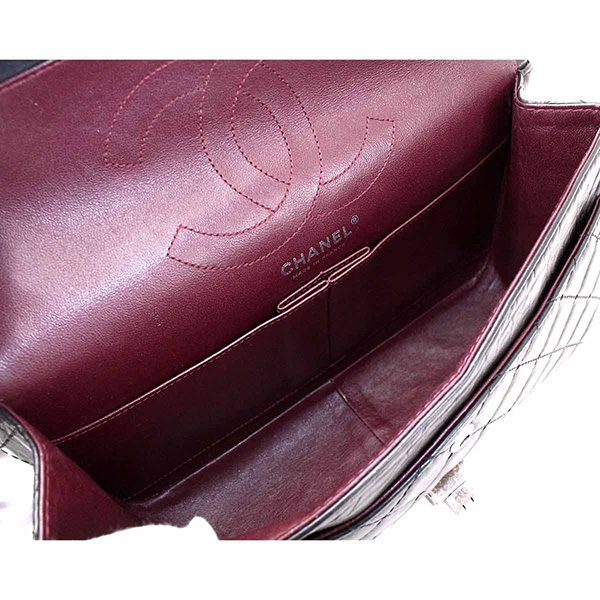 シャネルスーパーコピー CHANEL 2.55 マトラッセ チェーン ショルダー バッグ レザー ブラック A37586 - 商品画像 5