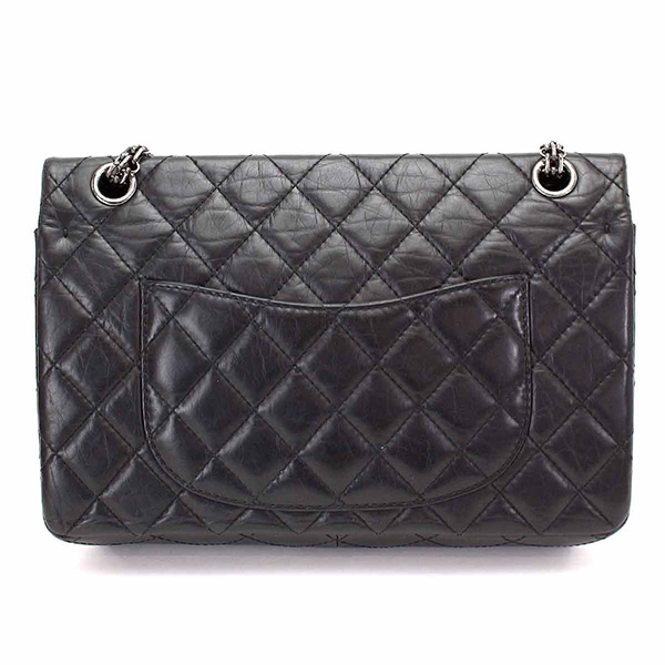 シャネルスーパーコピー CHANEL 2.55 マトラッセ チェーン ショルダー バッグ レザー ブラック A37586 - 商品画像 3