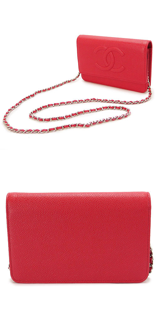 シャネルスーパーコピー ショルダーバッグ/チェーンウォレット CHANEL 財布/長財布 ココマーク レザー キャビア P.レッド A48654 Y01588 0A010 - 商品画像 2