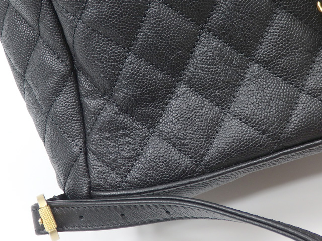 シャネルスーパーコピーバックパックスーパーコピー マトラッセ レディース ブラック 黒 キャビアスキン A57090 CHANEL リュックサック ココマーク ゴールド金具 巾着 レザー - 商品画像 6