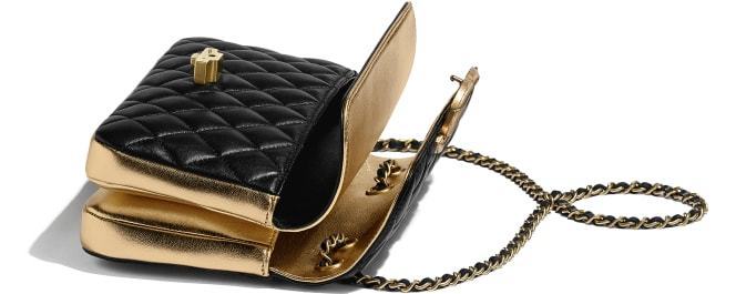 スーパーコピーシャネル CHANEL スモール フラップ バッグ ショルダー CC ラム ブラック A57275 B00963 N0784 - 商品画像 4