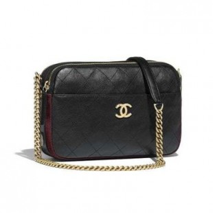 CHANELバッグスーパーコピー シャネル 18/19AW カメラケース ブラック＆バーガンディーA57575 Y83828 C1786 - 商品画像 2
