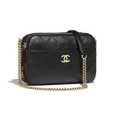 CHANELバッグスーパーコピー シャネル 18/19AW カメラケース ブラック＆バーガンディーA57575 Y83828 C1786 - 商品画像 7
