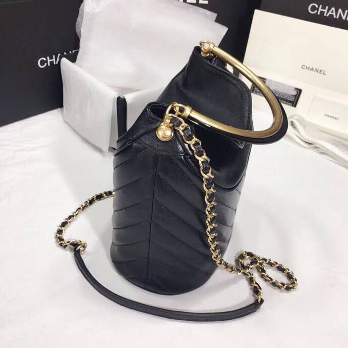 CHANELバッグスーパーコピー シャネル 18AW A57861 Y83679 94305 バケットバッグ ブラック - 商品画像 5