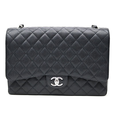 シャネルコピー CHANEL マトラッセ34 クラシック マキシ フラップバッグ ブラック キャビアスキン Wチェーンショルダーバッグ チェーンバッグ ココマーク ダブルフラップ ニ重蓋 ラージ A58601 - 商品画像 8