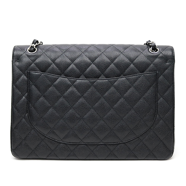 シャネルコピー CHANEL マトラッセ34 クラシック マキシ フラップバッグ ブラック キャビアスキン Wチェーンショルダーバッグ チェーンバッグ ココマーク ダブルフラップ ニ重蓋 ラージ A58601 - 商品画像 4