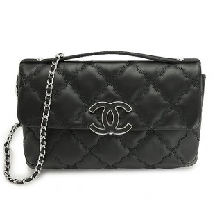 シャネルスーパーコピー バッグ CHANEL チェーンバッグ ハンドル付き 2013年新作 ニューハンプトンズ A66128 ブラック チェーンショルダーバッグ - 商品画像 1