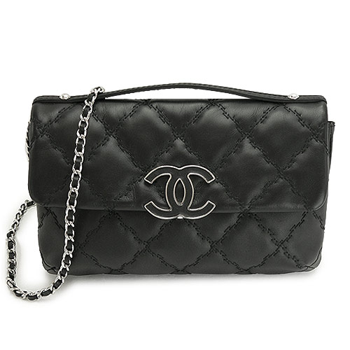 シャネルスーパーコピー バッグ CHANEL チェーンバッグ ハンドル付き 2013年新作 ニューハンプトンズ A66128 ブラック チェーンショルダーバッグ - 商品画像 3