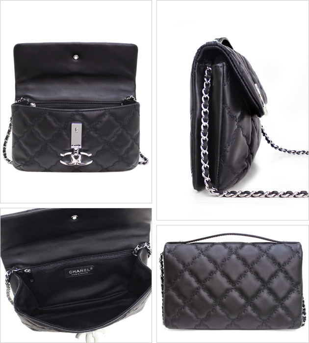 シャネルスーパーコピー バッグ CHANEL チェーンバッグ ハンドル付き 2013年新作 ニューハンプトンズ A66128 ブラック チェーンショルダーバッグ - 商品画像 2